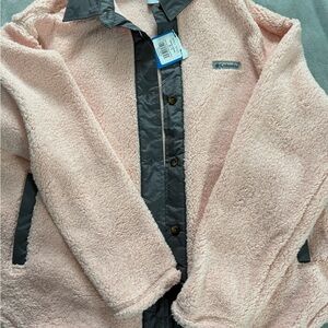 Columbia Pink and Gray Fleece Jacket-NEW with tags!